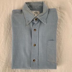 In God We Trust - Chambray Button-down Shirt - S